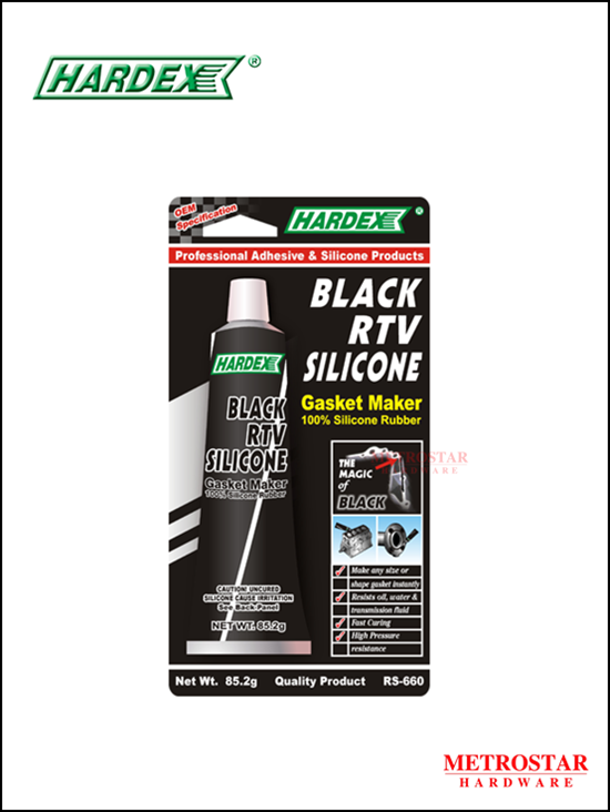 Hardex Black RTV Silicone Gasket Maker 100 Silicone Rubber