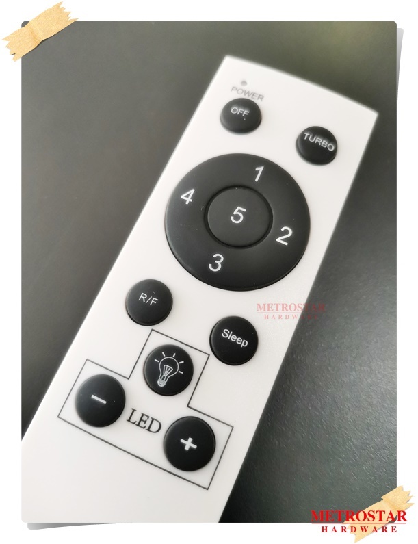 Ceiling Fan Remote Control White (Vasto, Ampio, Intero) Rubine