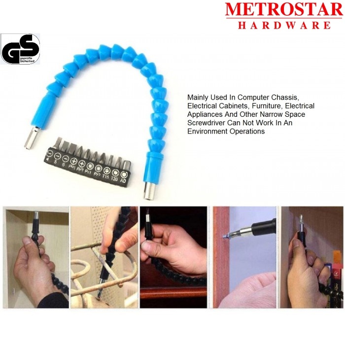 Universal screwdriver head clearance