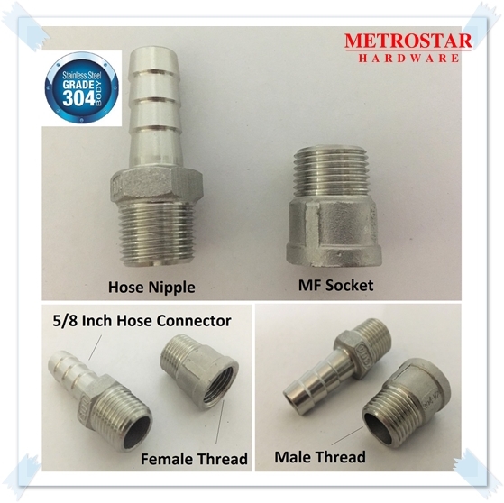 1/2'' Stainless Steel 304 Pipe Fittings Connector