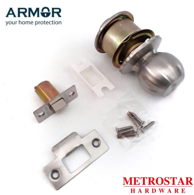 Armor One Side Door Knob With No Key Cylindrical Lock For Storage Room
