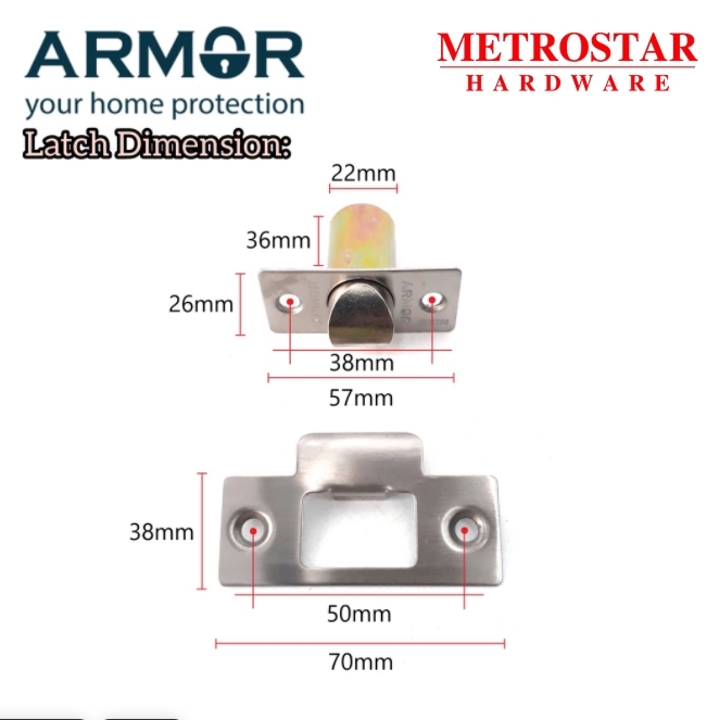 Armor One Side Door Knob With No Key Cylindrical Lock For Storage Room