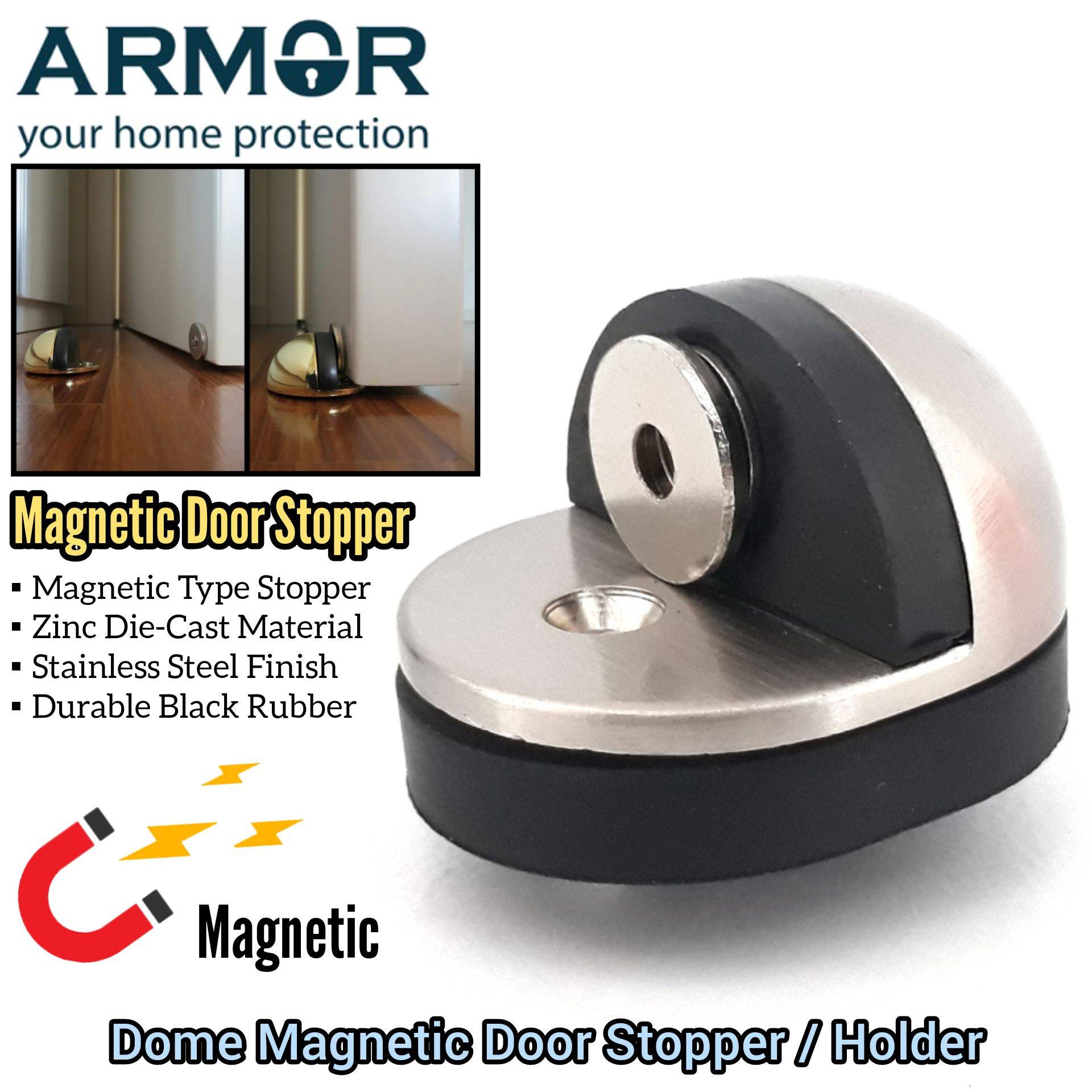ARMOR Dome Door Stopper Door Holder For Wooden Room Door Entrance