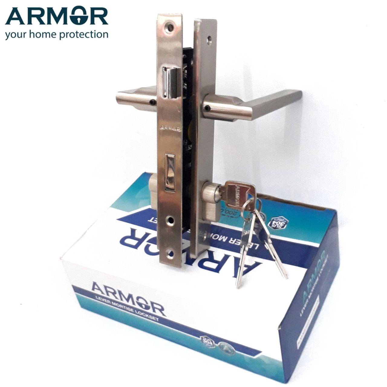 ARMOR LEVER MORTISE LOCKSET FOR GRILL DOOR STEEL DOOR