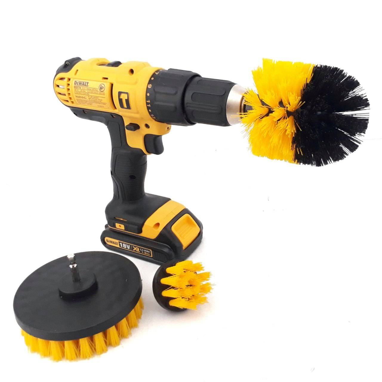 7PCS DRILL BRUSH ATTACHMENT SET FOR CLEANING PURPOSES USING CORDLESS DRILL