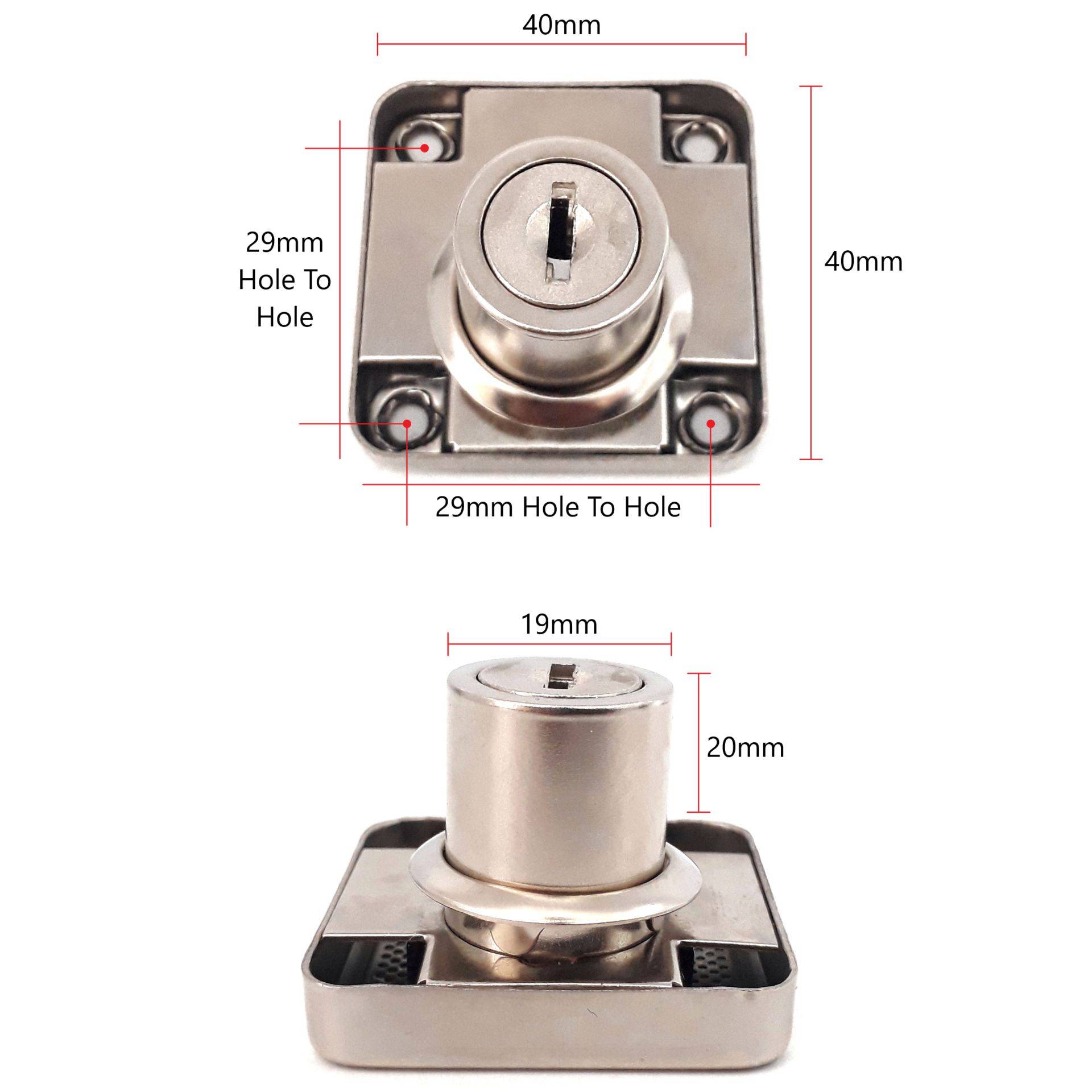 DURABLE SOLID STEEL DRAWER LOCK FOR DRAWER AND FURNITURE