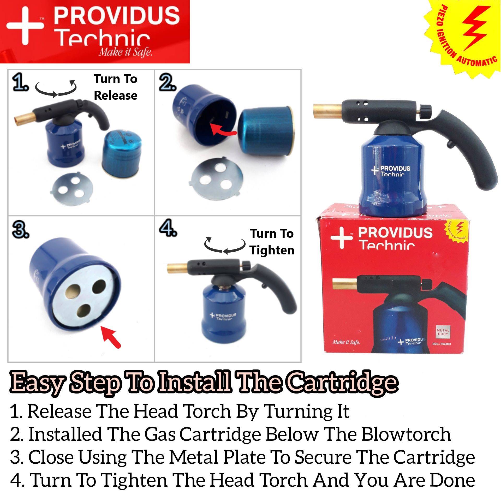 PROVIDUS TECHNIC CARTRIDGE GAS BLOWTORCH