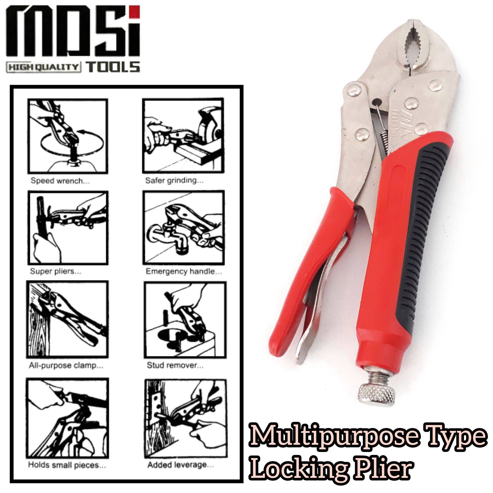 MDSI 10INCH SUPER HEAVY DUTY RUBBER GRIP LOCKING PLIERS FOR AUTOMOTIVE