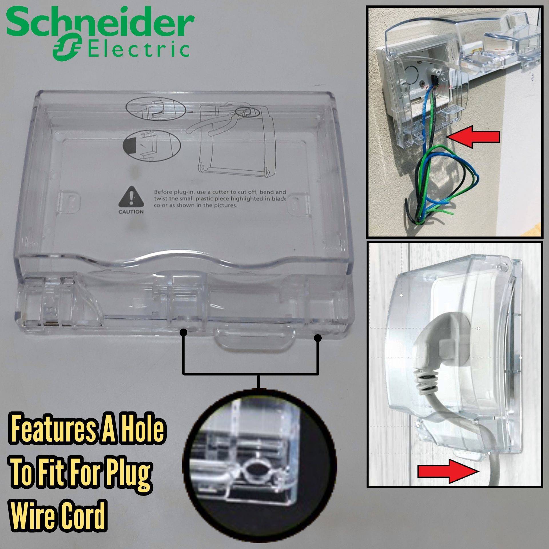 SCHNEIDER HEAVY DUTY WEATHERPROOF THICK COVER TRANSPARENT DOUBLE TWO