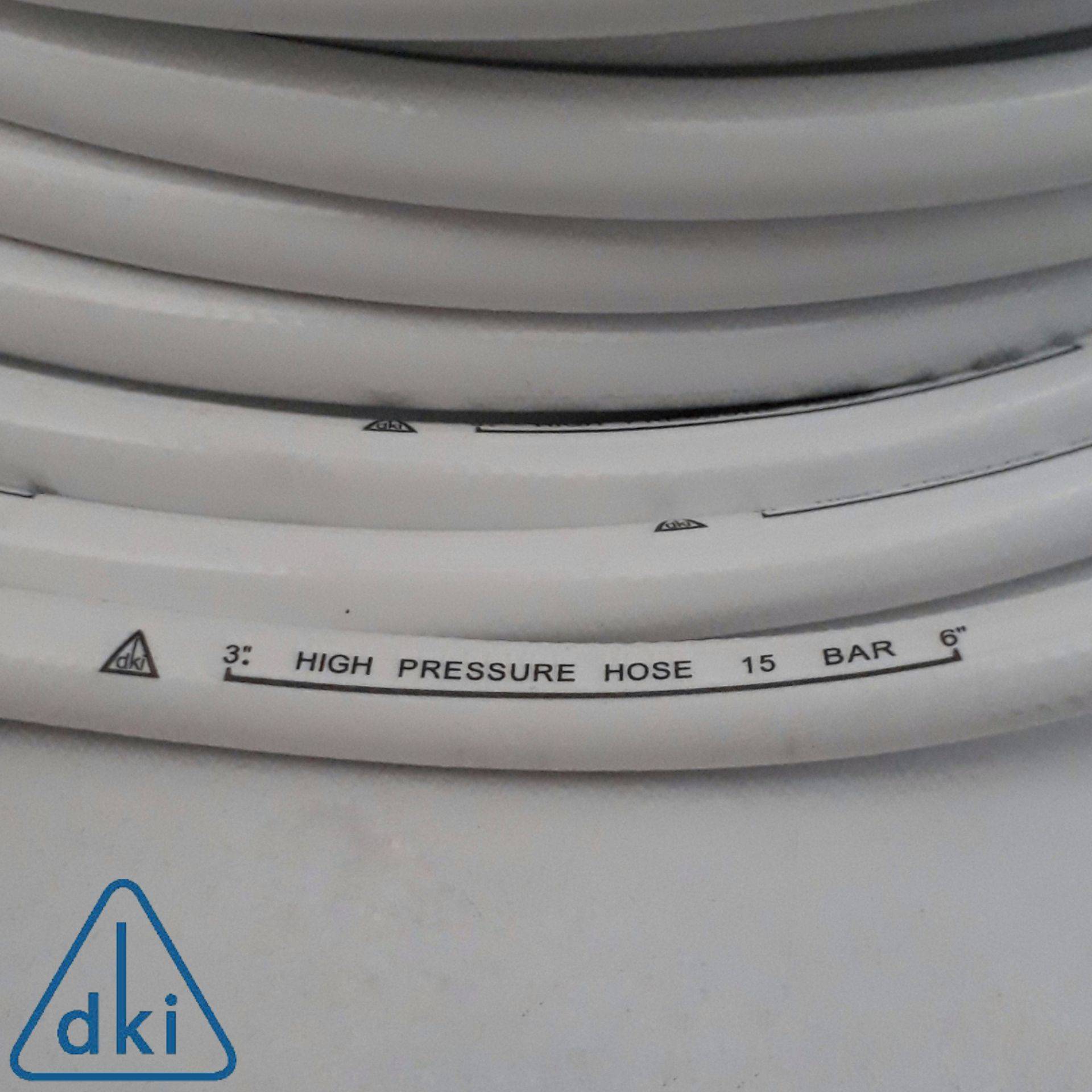 DKI SUPER HEAVY DUTY 1 FEET HIGH PRESSURE WHITE RUBBER FLEXIBLE HOSE