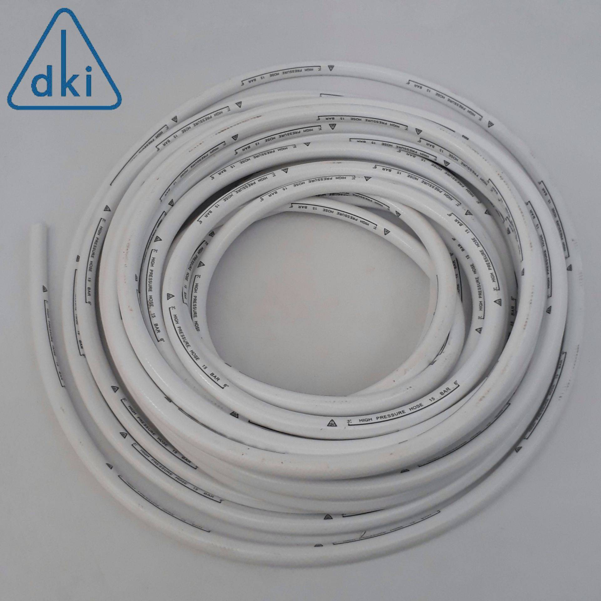 DKI SUPER HEAVY DUTY 1 FEET HIGH PRESSURE WHITE RUBBER FLEXIBLE HOSE