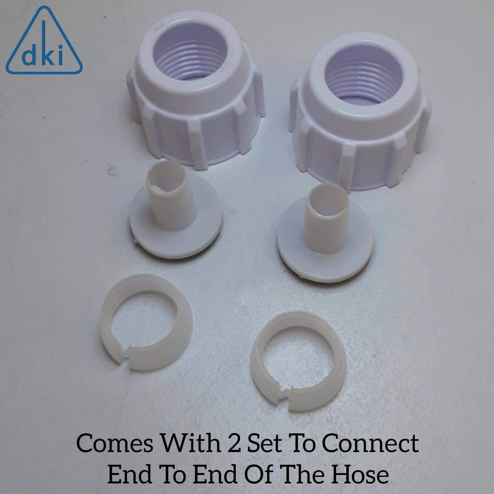 DKI 2PCS FLEXIBLE RUBBER HOSE NUT SET FOR RUBBER FLEXIBLE HOSE IN
