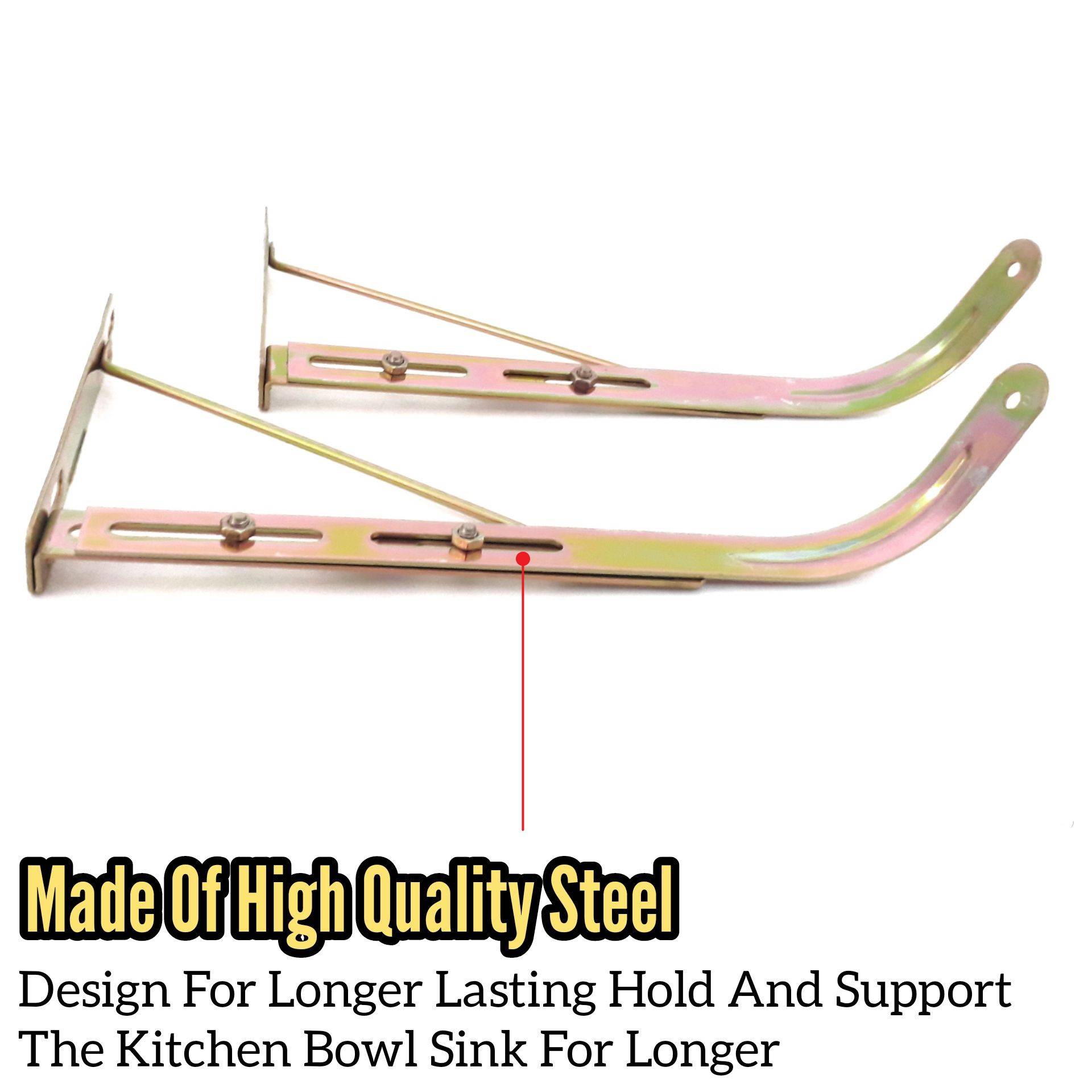 2PCS KITCHEN SINK STEEL BRACKET FOR KITCHEN SINK BOWL HOLDER BRACKET