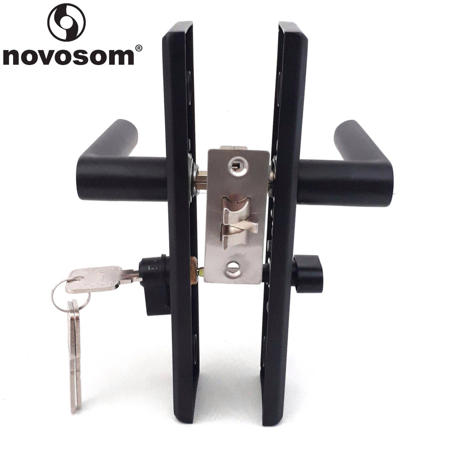NOVOSOM STAINLESS STEEL TUBULAR LEVER DOOR LOCK HANDLE FOR HOME, OFFICE