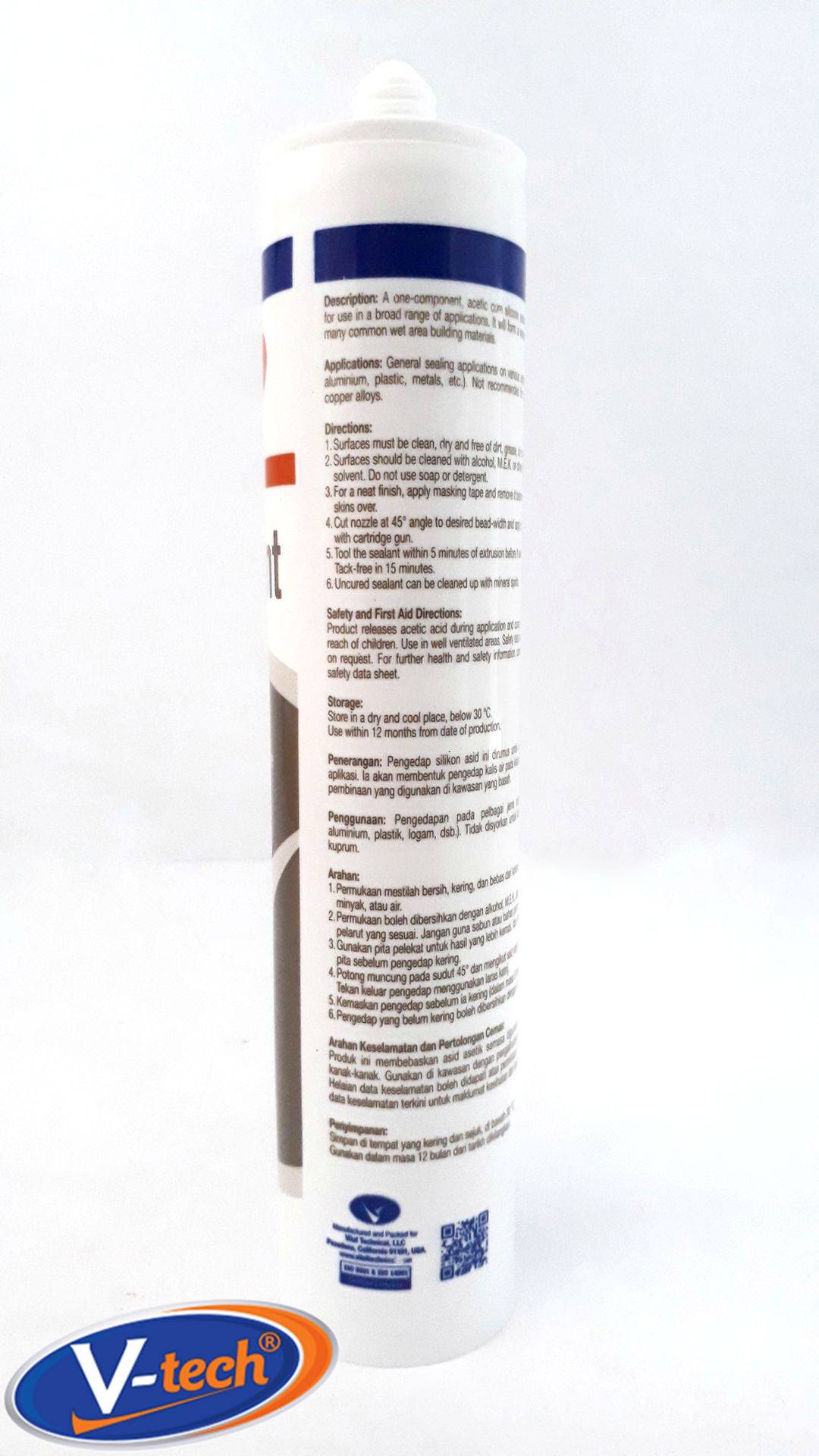 VTECH SILICONE SEALANT BLACK, WHITE, CLEAR FOR AQUARIUM, BASIN BATHROOM