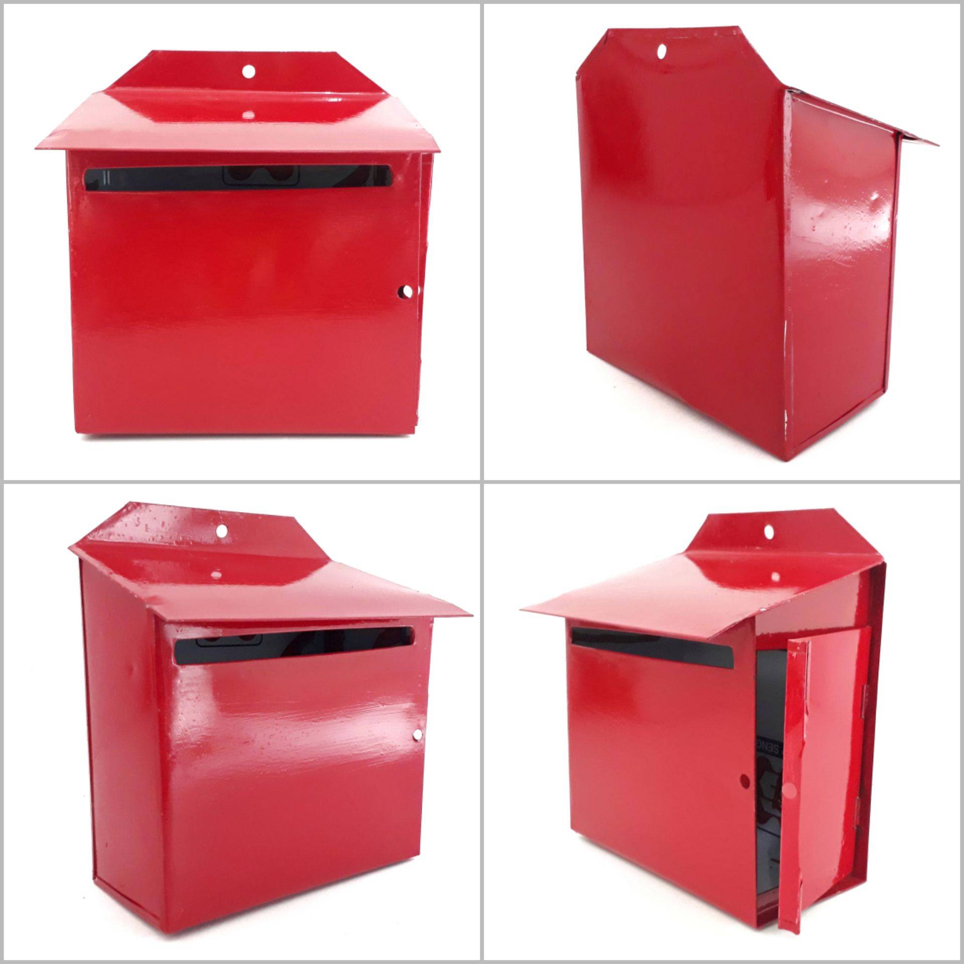 RED PAINTED STEEL LETTER BOX FOR HOUSE TERRACE HOUSE HOME