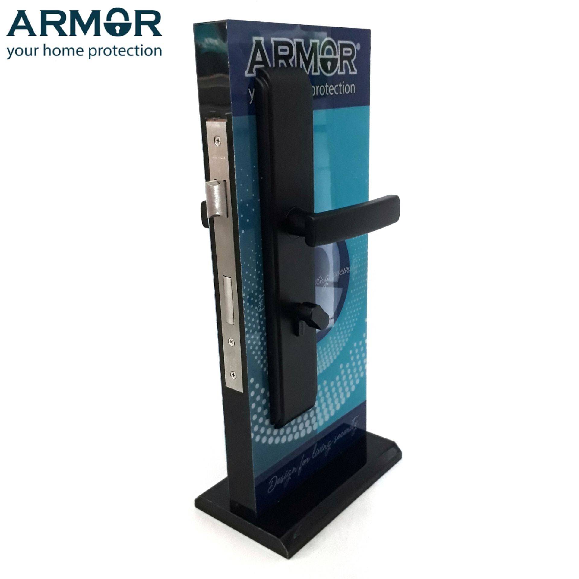 ARMOR HEAVY DUTY ELEGANCE STAINLESS STEEL MATT BLACK CONCEALED LEVER