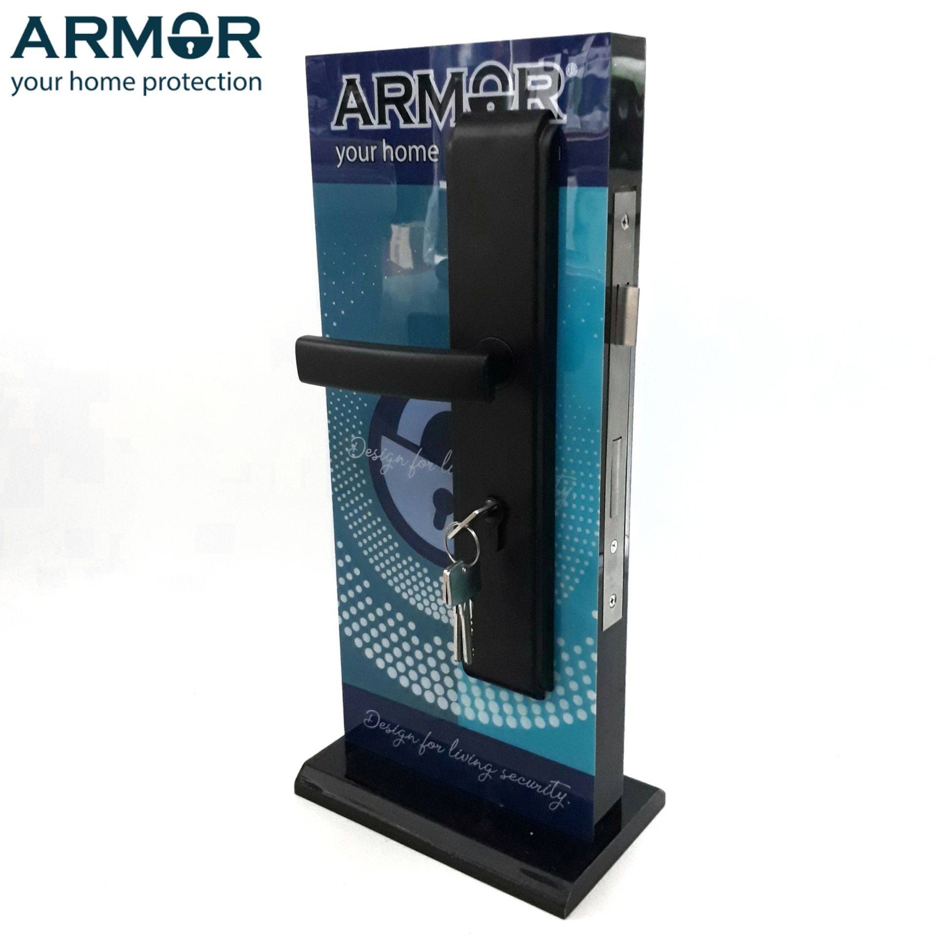 ARMOR HEAVY DUTY ELEGANCE STAINLESS STEEL MATT BLACK CONCEALED LEVER