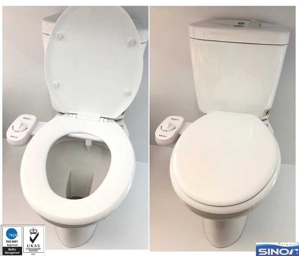 EASY INSTALLATION COMPATIBLE BIDET TOILET SEAT SET WITHOUT EXTRA DRILL