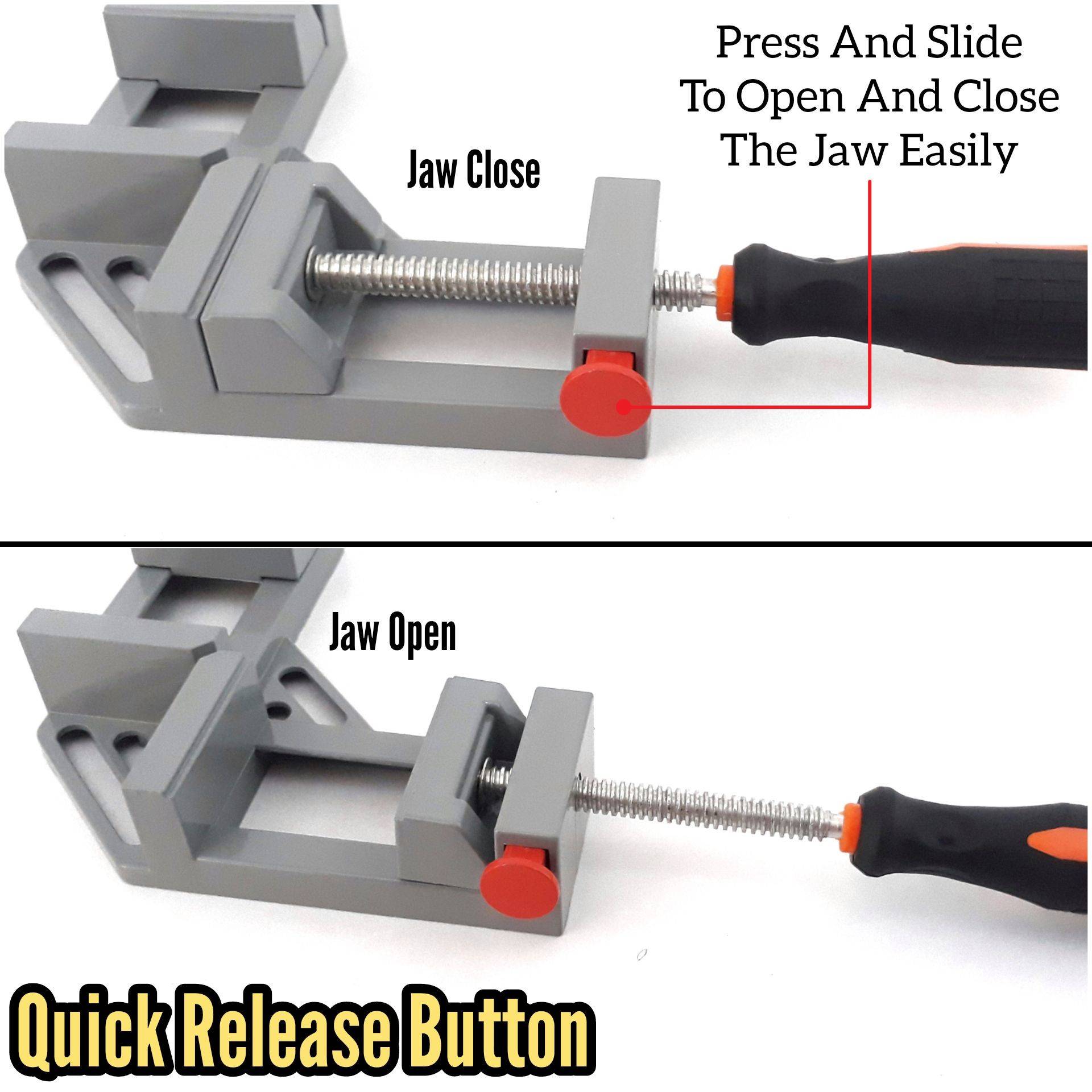 90 DEGREE ANGLE QUICK RELEASE CORNER CLAMP