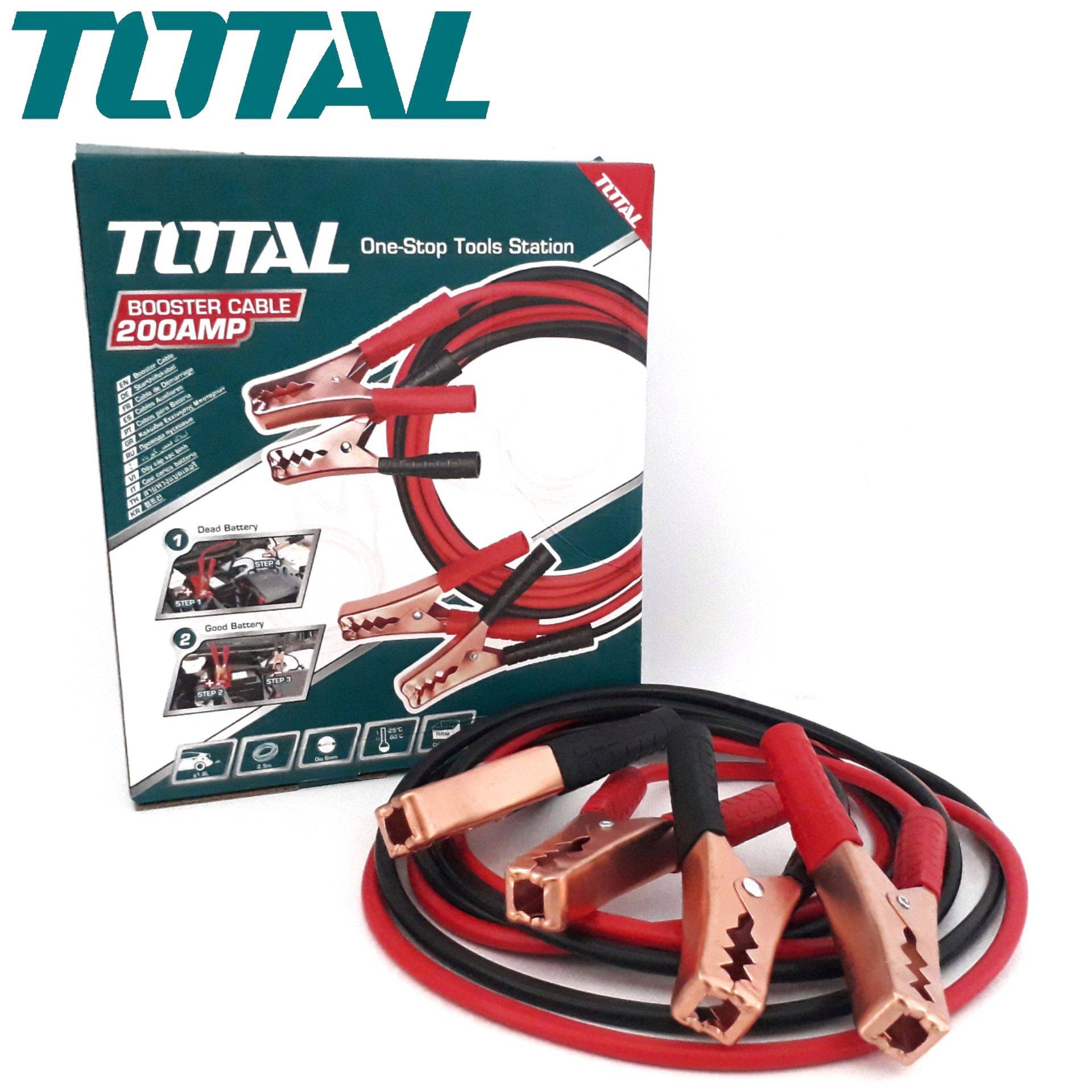 TOTAL 200AMP BOOSTER CABLE JUMPER FOR CAR BATTERY