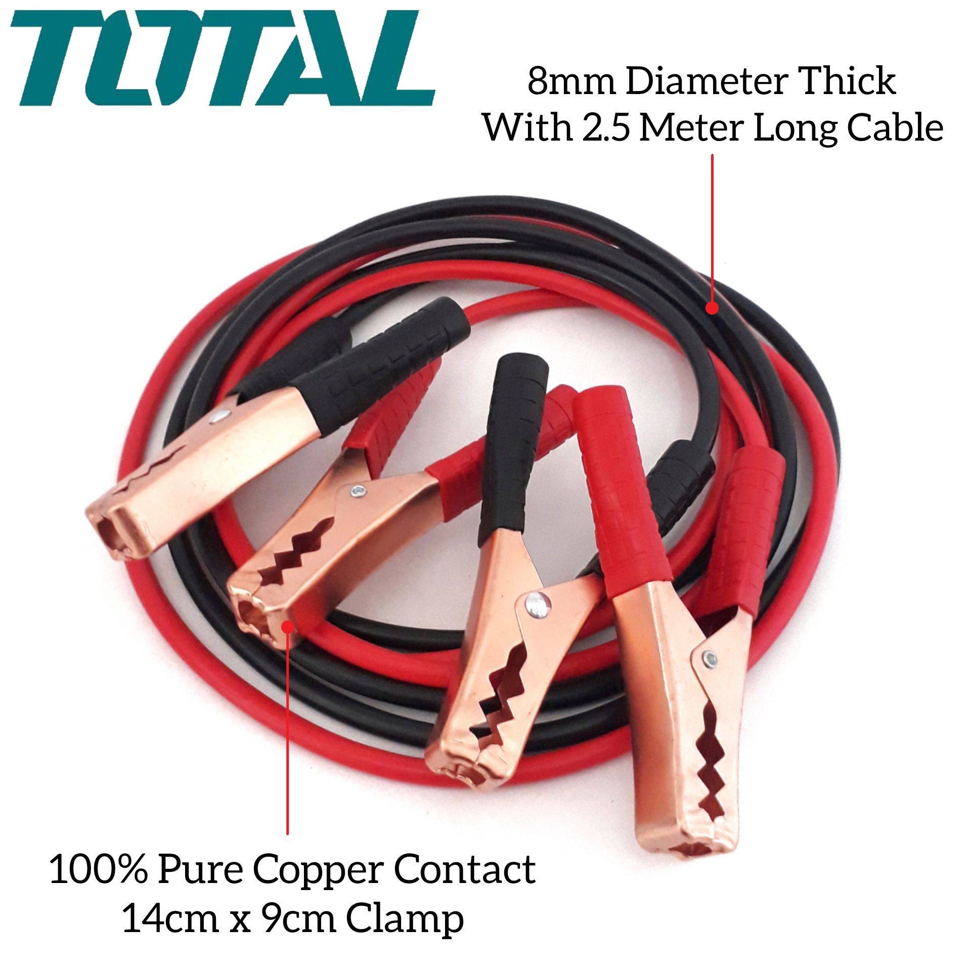 TOTAL 200AMP BOOSTER CABLE JUMPER FOR CAR BATTERY