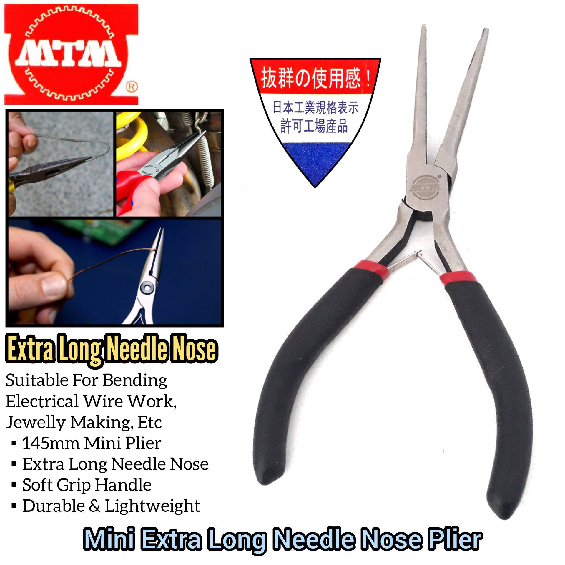MTM JAPAN 145MM MINI EXTRA LONG NEEDLE NOSE PLIER FOR HOME HANDCRAFT USAGE