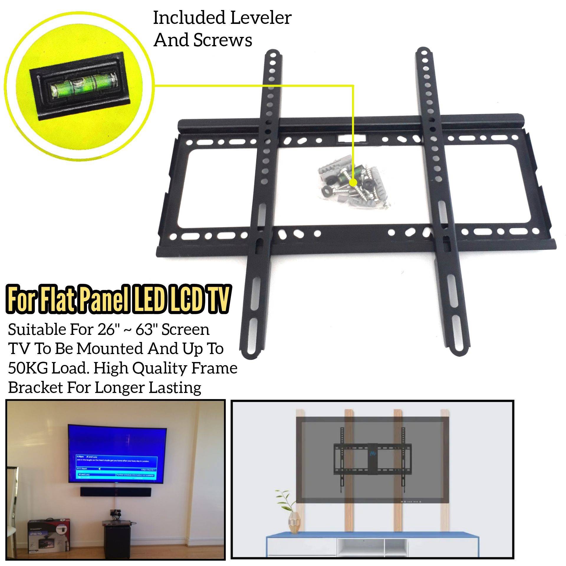 TV WALL MOUNT BRACKET FOR 26" 63" LED LCD TV FLAT PANEL