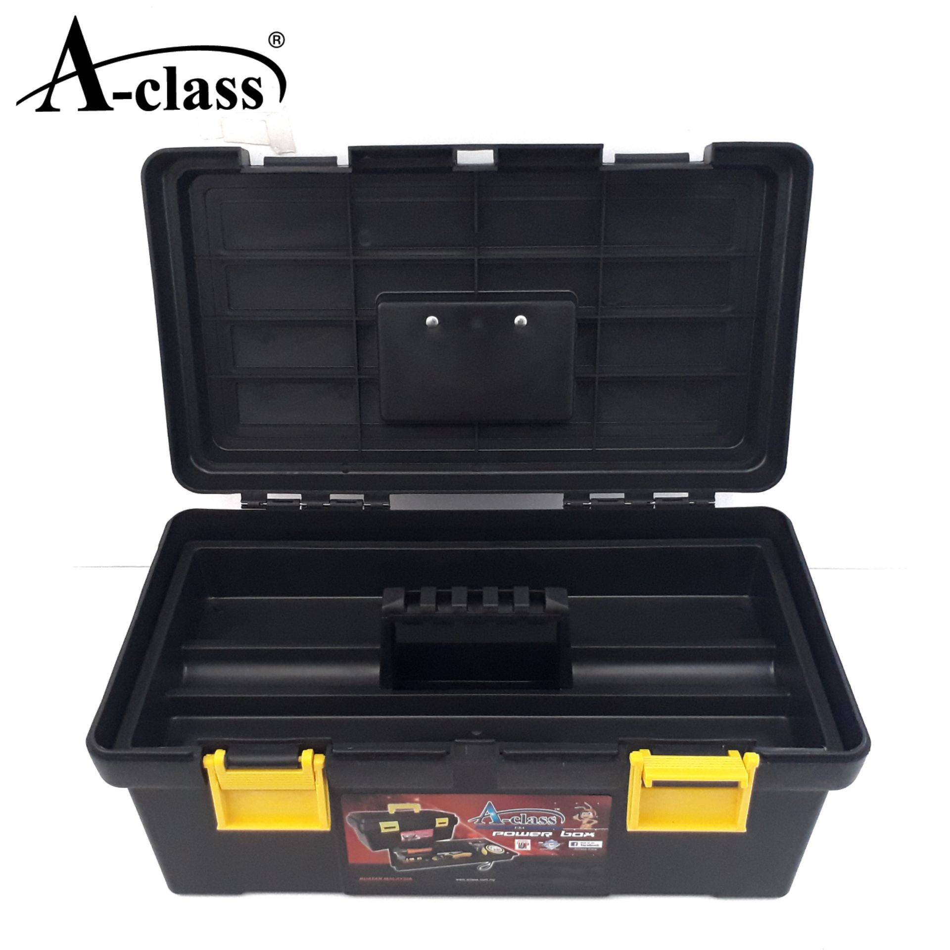 ACLASS DURABLE PLASTIC POLYPROPYLENE LARGE TOOL STORAGE BOX FOR