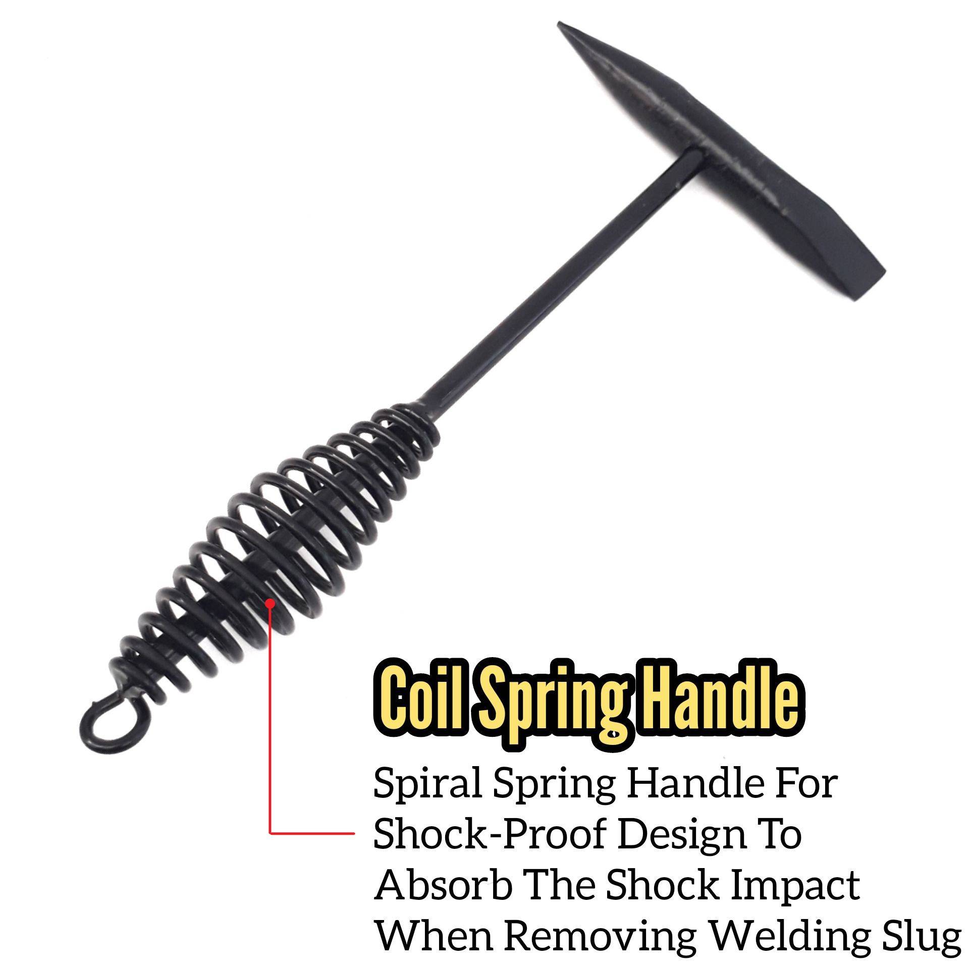 CHIPPING/WELDING HAMMER 300G WITH COIL SPRING HANDLE