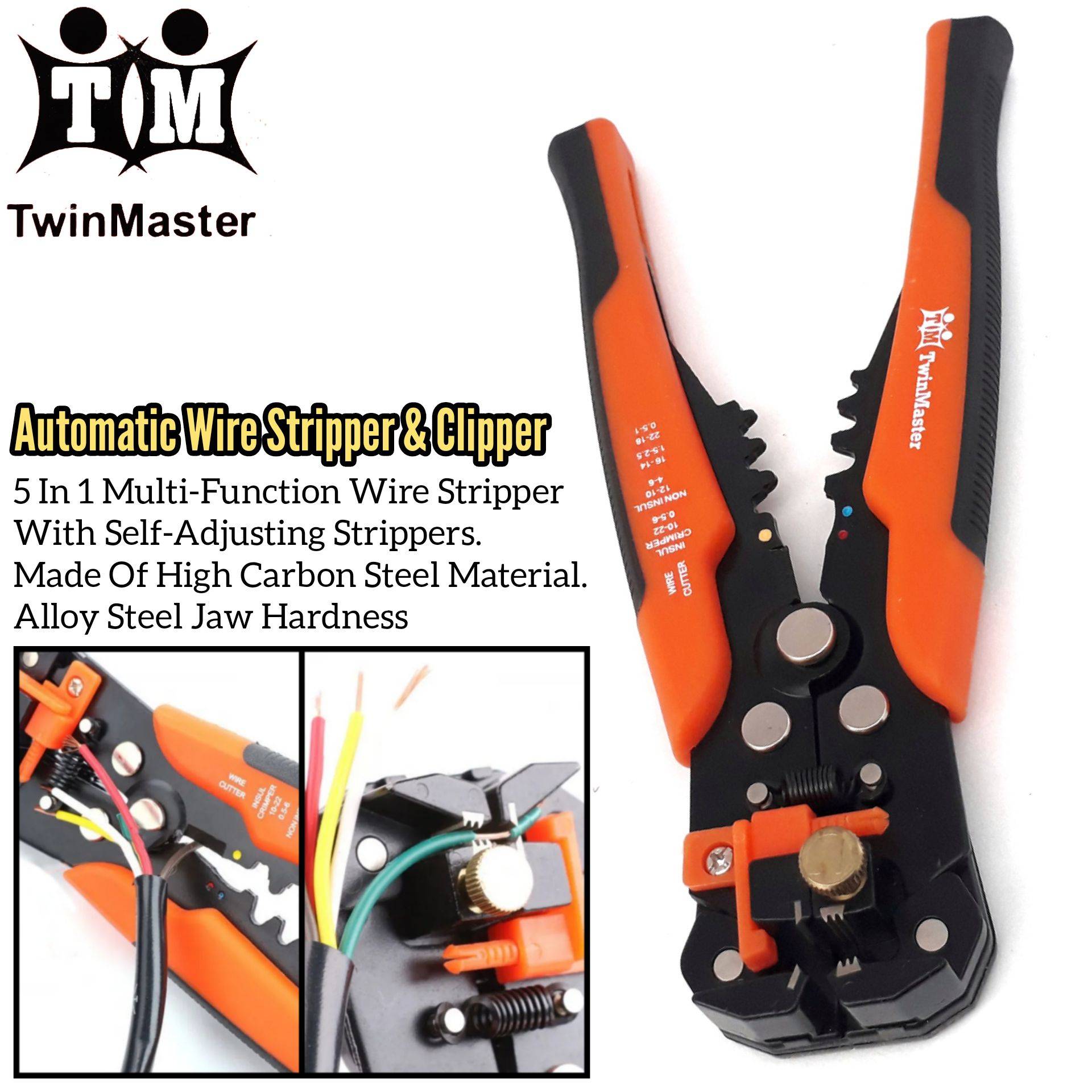5 IN 1 AUTOMATIC WIRE STRIPPER & CLIPPER WIRE CABLE CUTTER FOR HOME