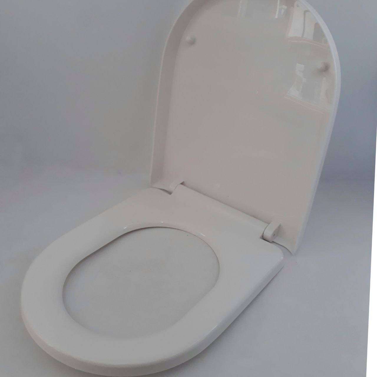 HEAVY DUTY SOFT CLOSE D SHAPE TOILET SEAT COVER 2098 FOR ONE PIECE