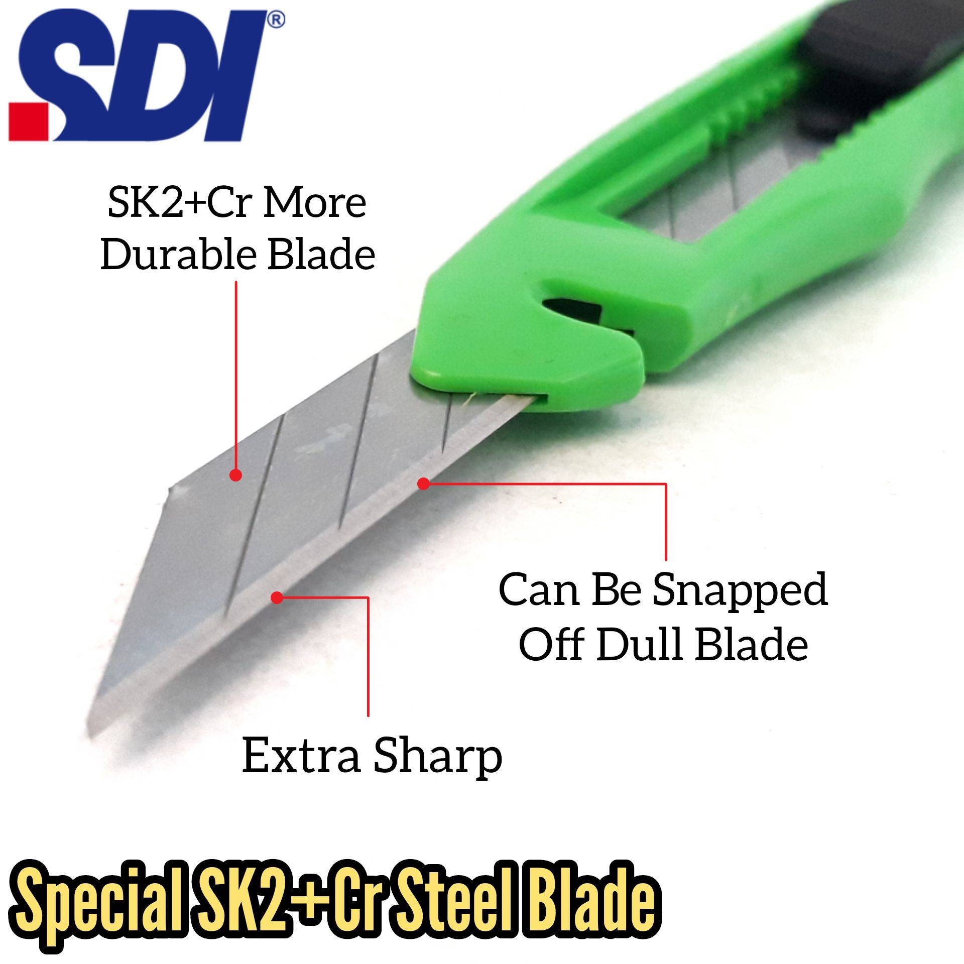 SDI CUTTER KNIFE EXTRA SHARP SK2+CR STEEL 30° ANGLE BLADE
