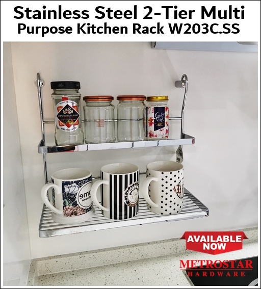 2Tier Kitchen Rack MultiPurpose Metrostar Hardware