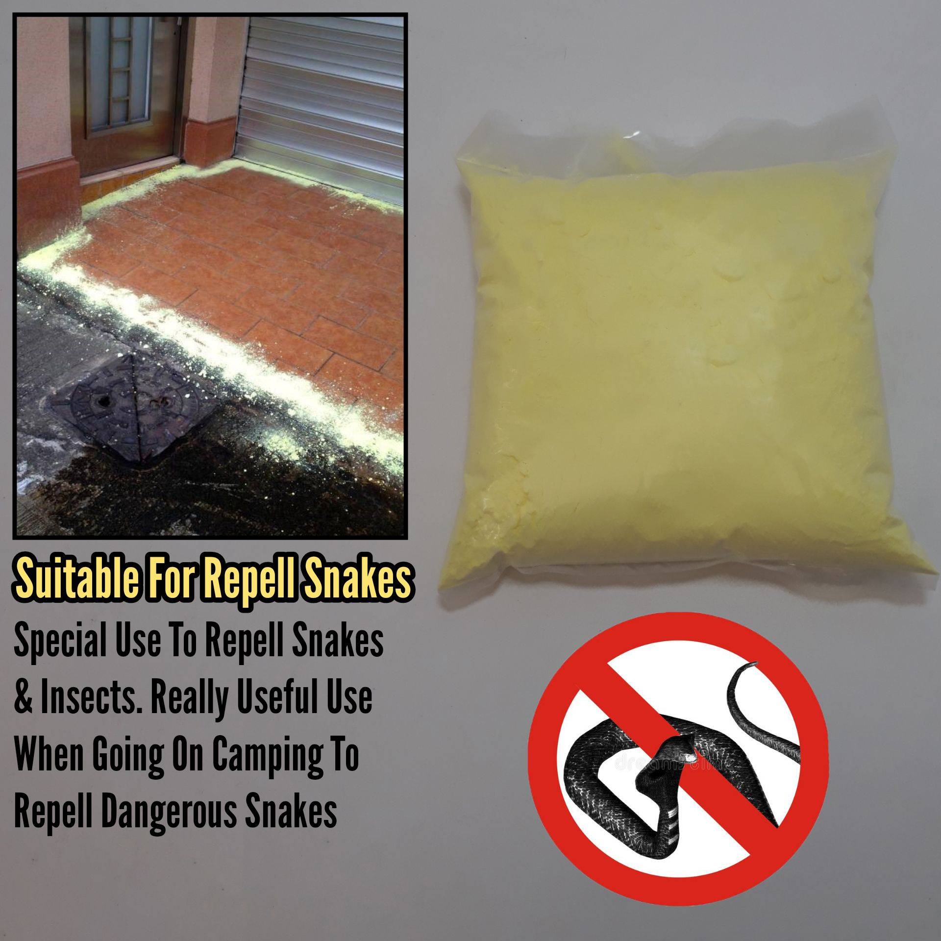 SULPHUR POWDER 1KG FOR SNAKE, INSECT, FUNGICIDE AND PESTICIDE FOR