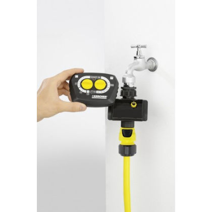 Kärcher Bewässerungsautomat WT 4 – Programmierbare Gartenbewässerung Mit Abnehmbarem Display, Schwarz