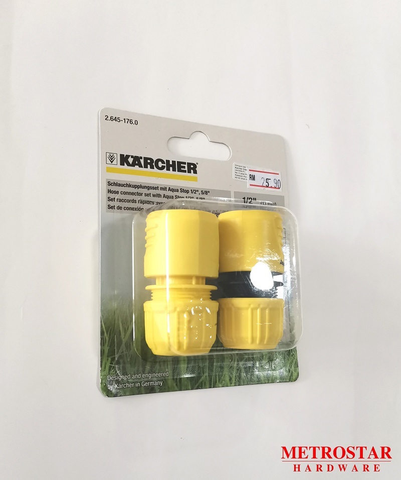 Karcher Hose Connector Set With Aqua Stop 1/2",5/8