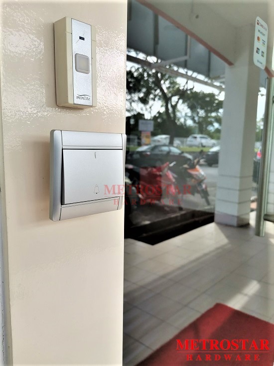 Hager Elegant Door Bell Switch (Titanium Silver Grey)