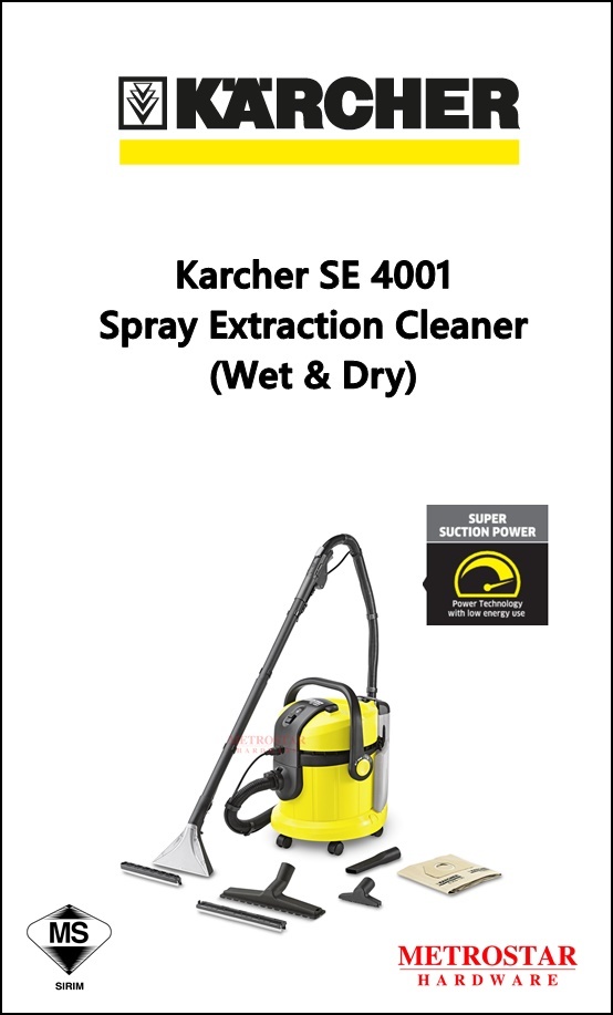 Karcher SE 4001 Spray Extraction Cleaner (Wet & Dry)
