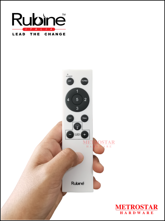 Ceiling Fan Remote Control White (Vasto, Ampio, Intero) Rubine