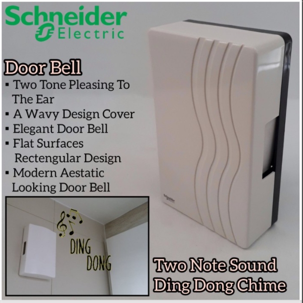SCHNEIDER MECHANICAL WIRED DOOR BELL DING DONG CHIME FOR TERRACE LANDED