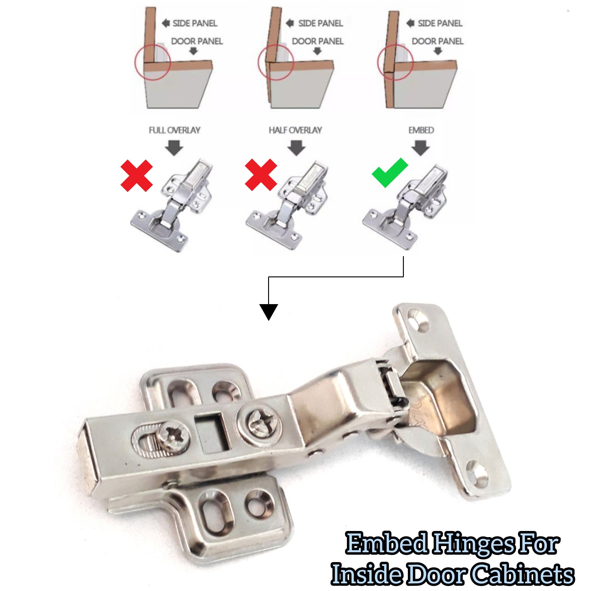 SUPER HEAVY DUTY EMBED SOFT CLOSE HYDRAULIC CONCEAL FURNITURE DOOR