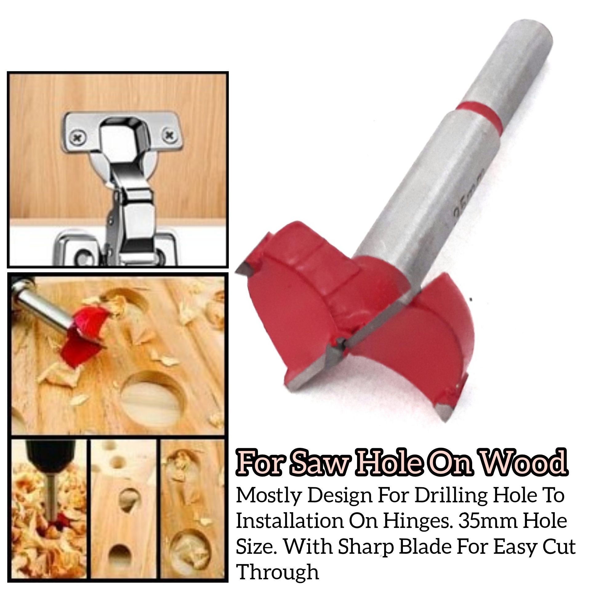 FURNITURE HINGES WOOD HOLE SAW (35MM) FOR DRILLING HOLE AND