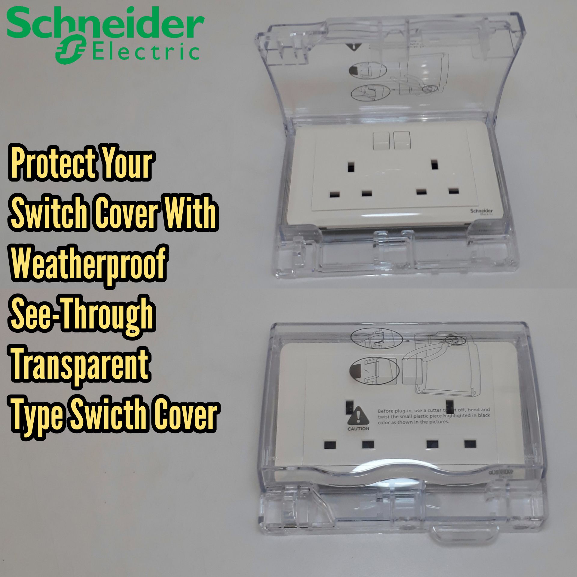 SCHNEIDER HEAVY DUTY WEATHERPROOF THICK COVER TRANSPARENT DOUBLE TWO
