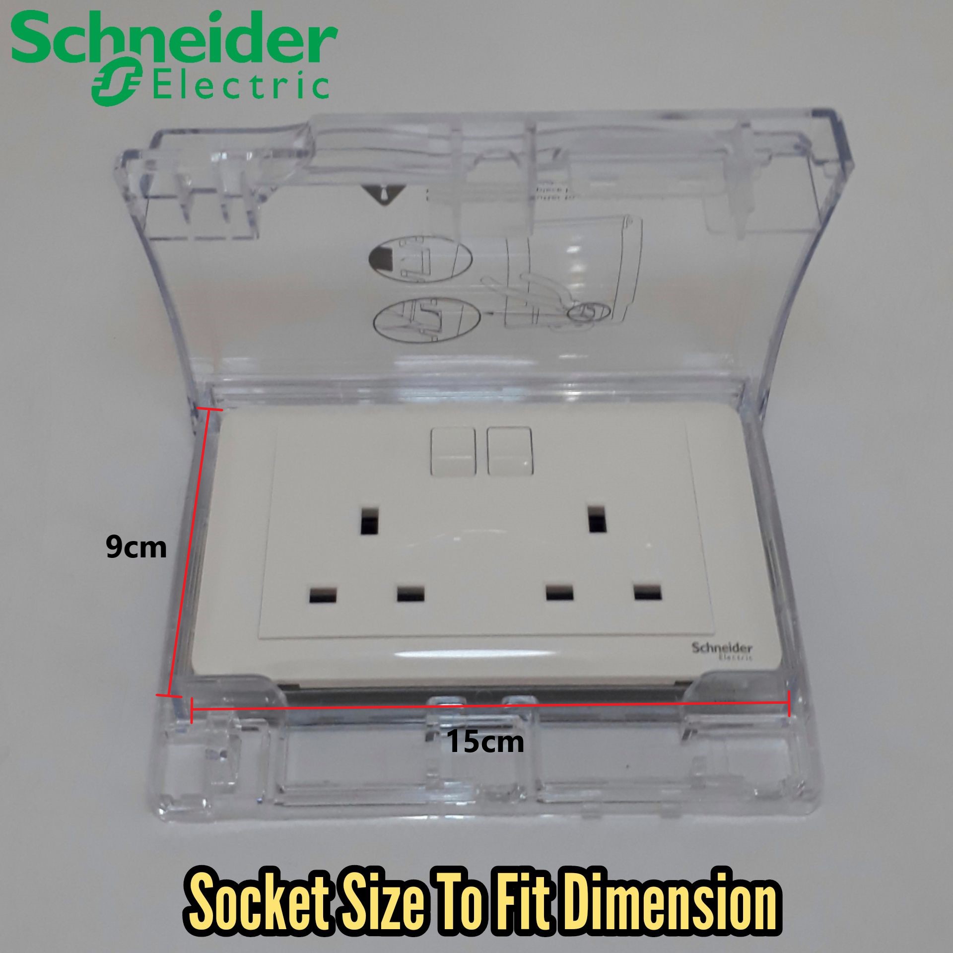 SCHNEIDER HEAVY DUTY WEATHERPROOF THICK COVER TRANSPARENT DOUBLE TWO