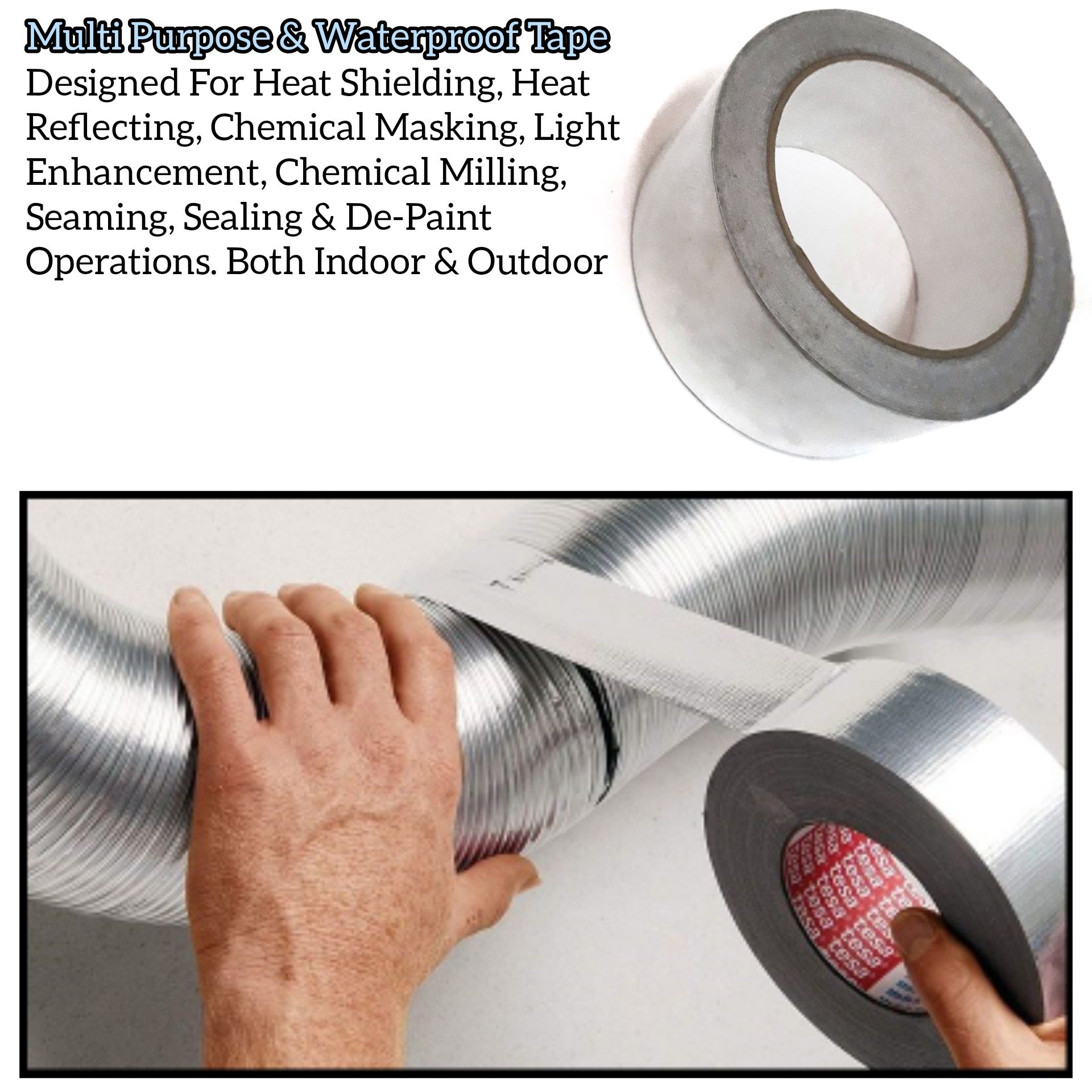 2INCH WIDTH ALUMINIUM FOIL TAPE FOR KITCHEN SUCTION HOSE