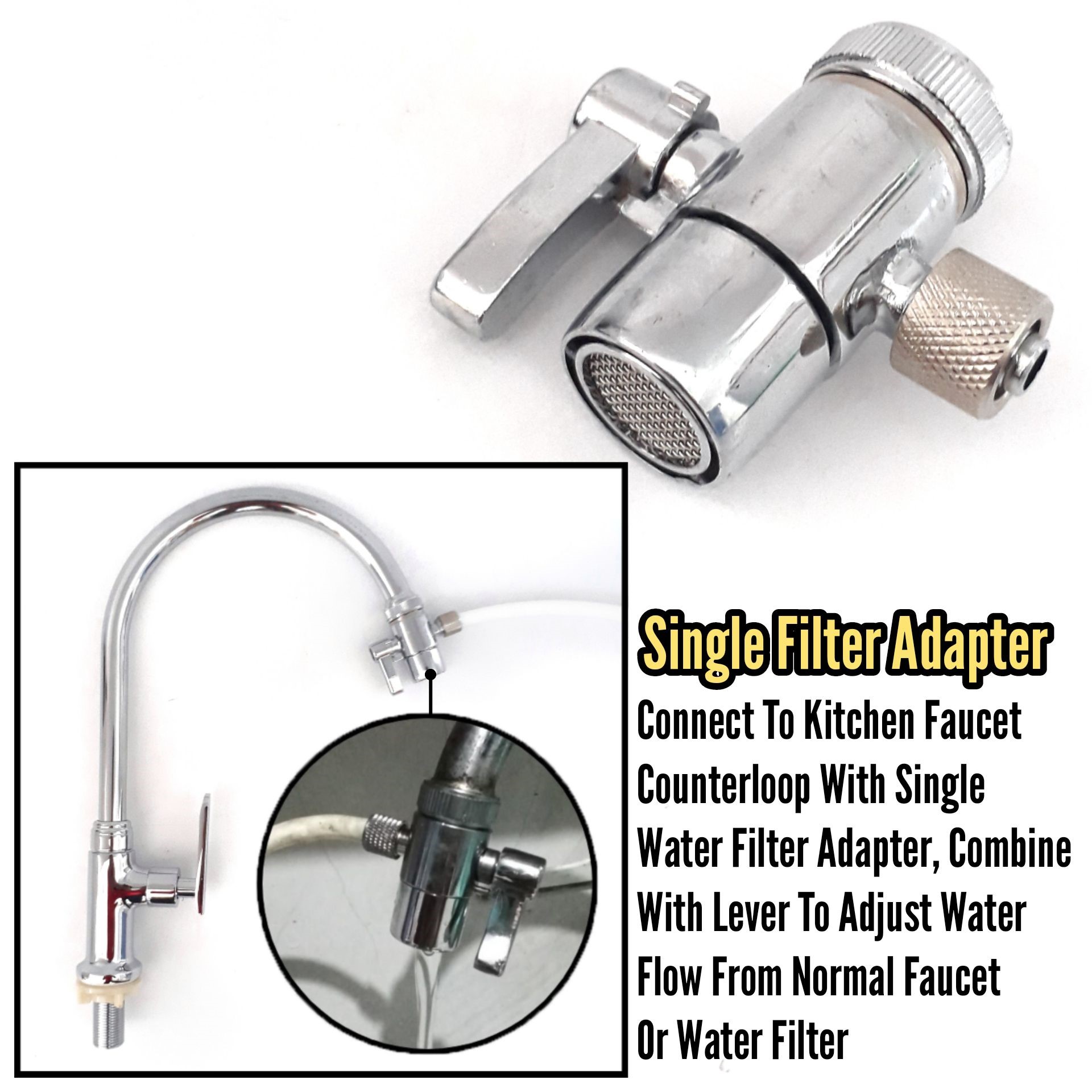 3/8INCH SINGLE KITCHEN FAUCET WATER FILTER ADAPTER
