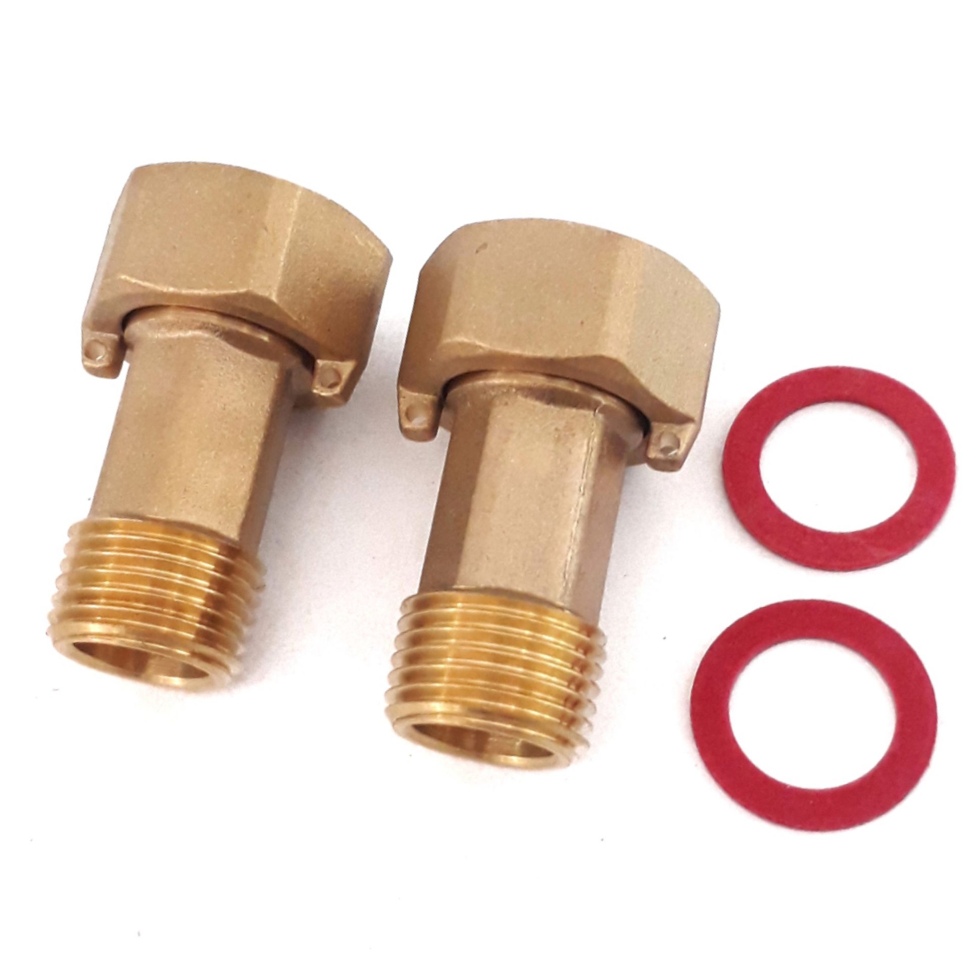 BRASS METER COUPLING SET FOR WATER METER FITTING NUT COUPLING