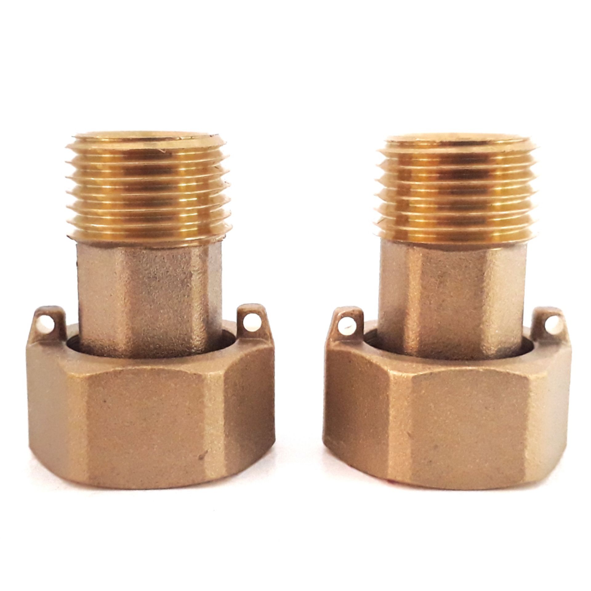 BRASS METER COUPLING SET FOR WATER METER FITTING NUT COUPLING