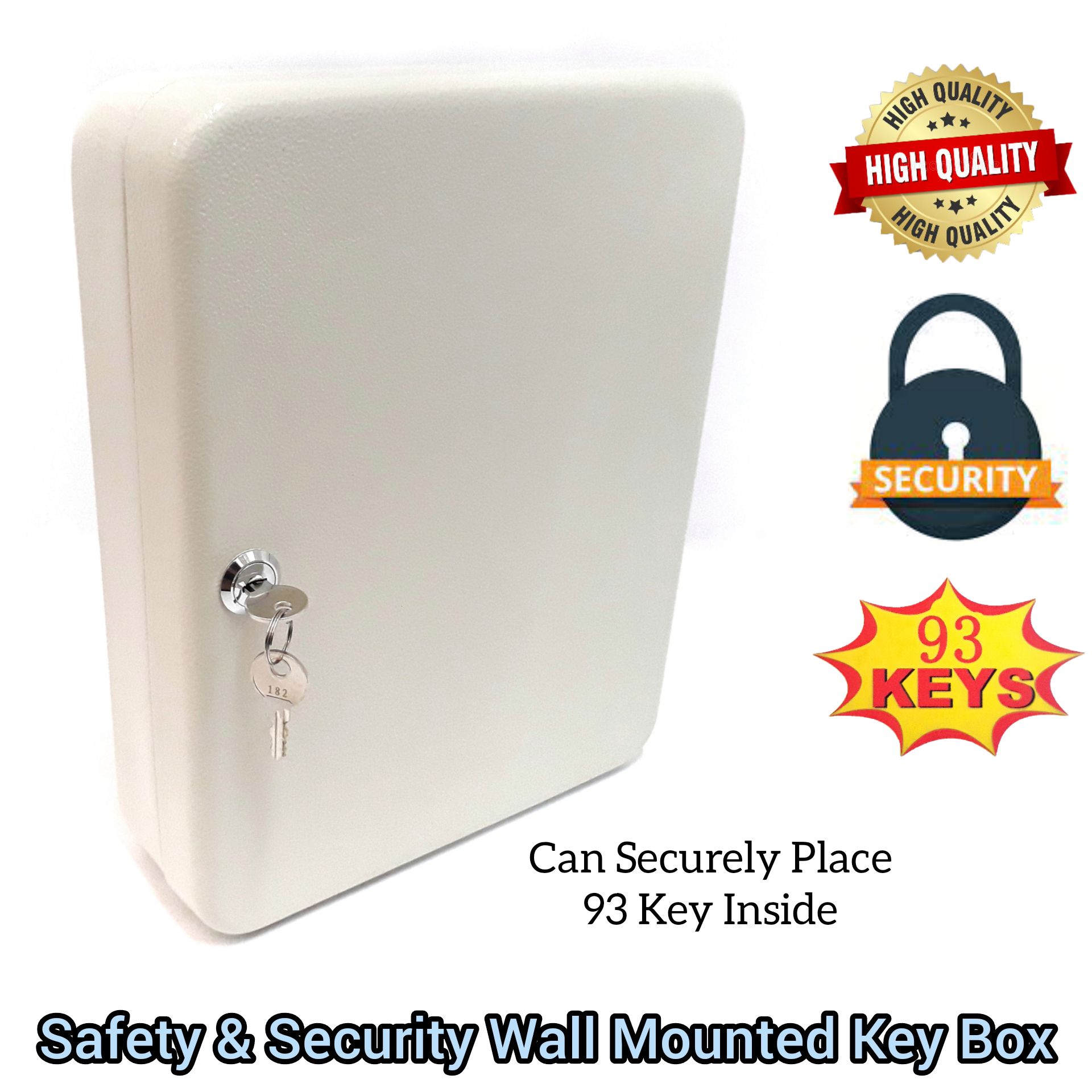 SAFETY AND SECURITY WALL MOUNTED METAL STEEL KEY BOX FOR HOME OFFICE